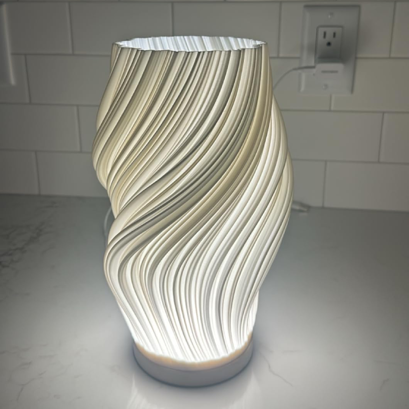 French Cream 3D Desk Lamp Bulk