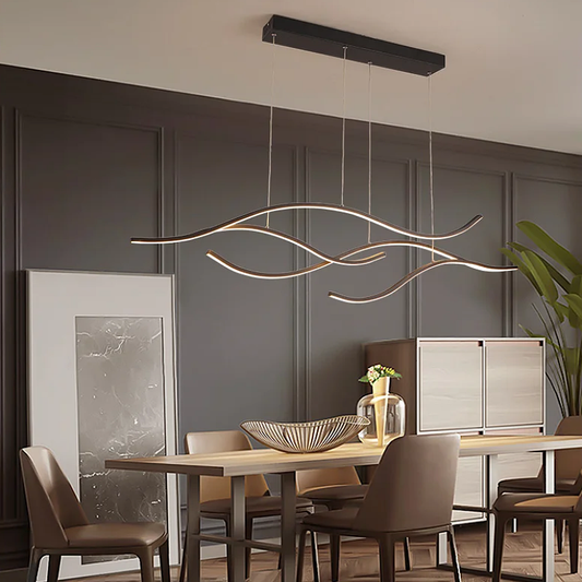 Alexa Modern Wave LED Chandelier