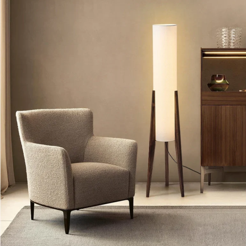 Japanese Solid Walnut Wood Floor Lamp – Klarako