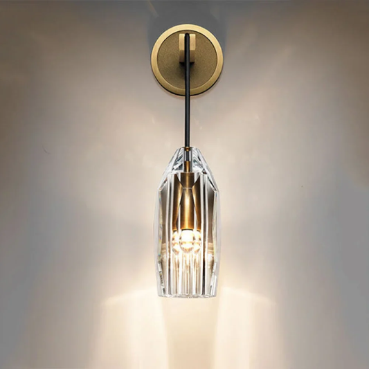 Brass Crystal Wall Sconce