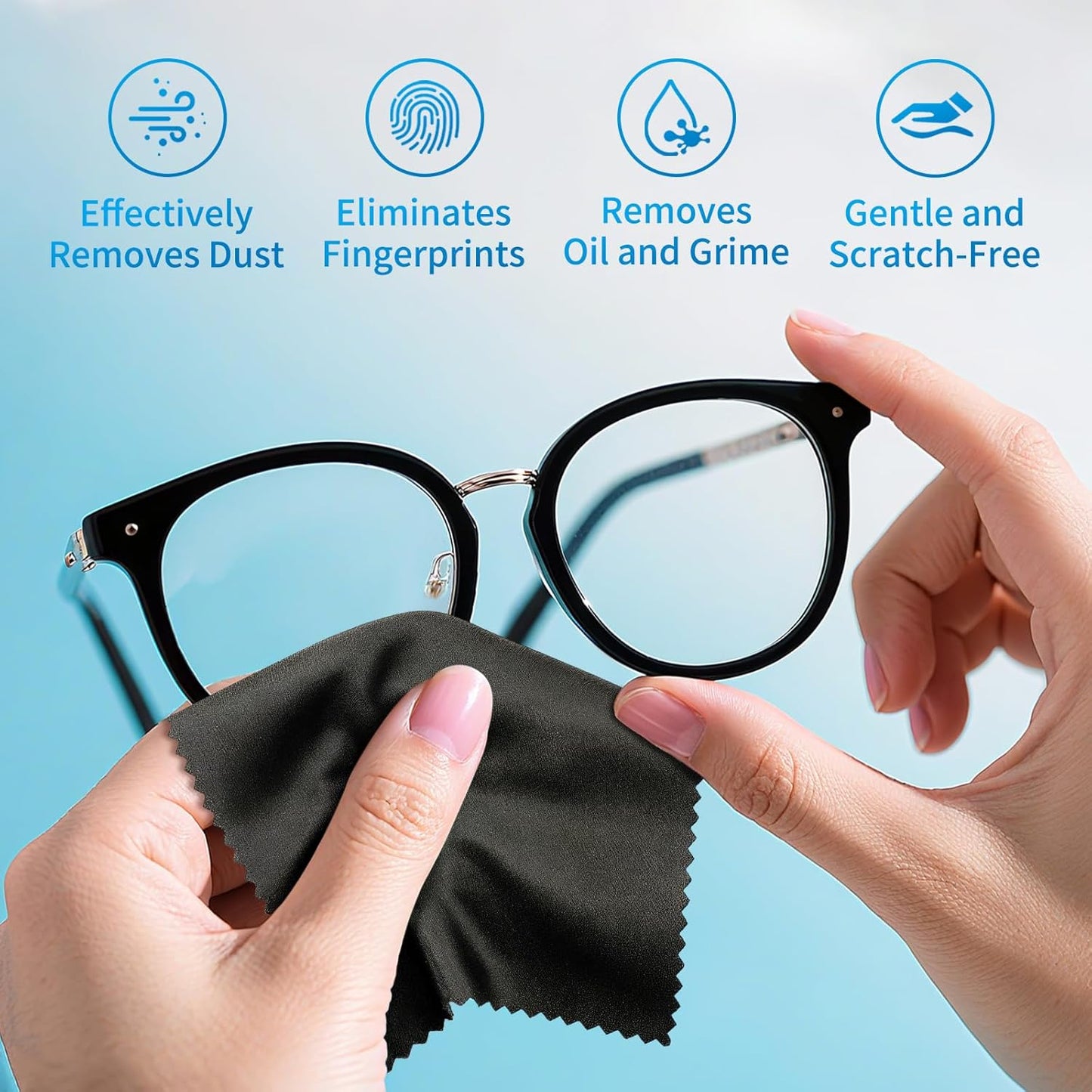 2-Pack Ultra Soft Microfiber Cleaning Cloth - Streak Free (6" x 7" )