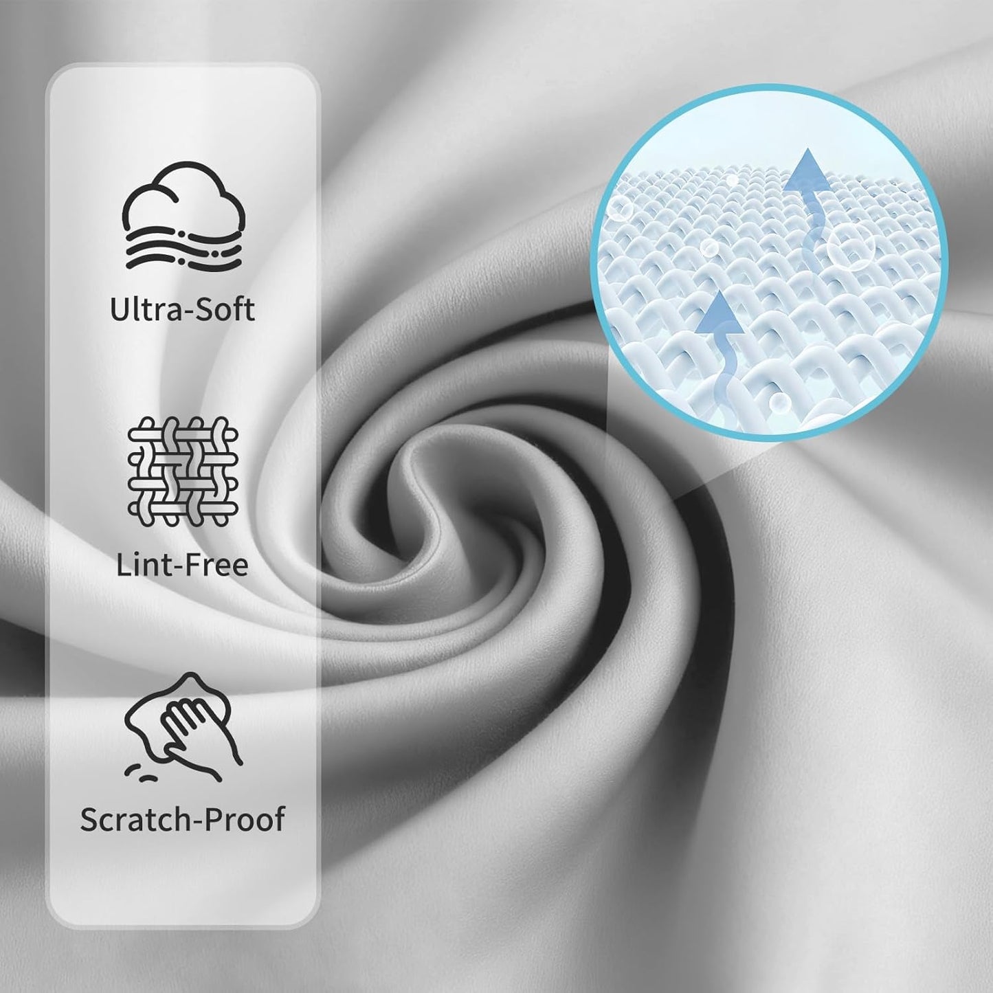 2-Pack Ultra Soft Microfiber Cleaning Cloth - Streak Free (6" x 7" )