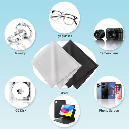 2-Pack Ultra Soft Microfiber Cleaning Cloth - Streak Free (6" x 7" )