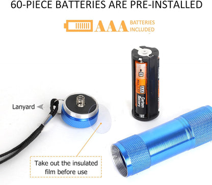 Mini LED Flashlight (Batteries Included) - 100k hrs LED Runtime - 1 Pack